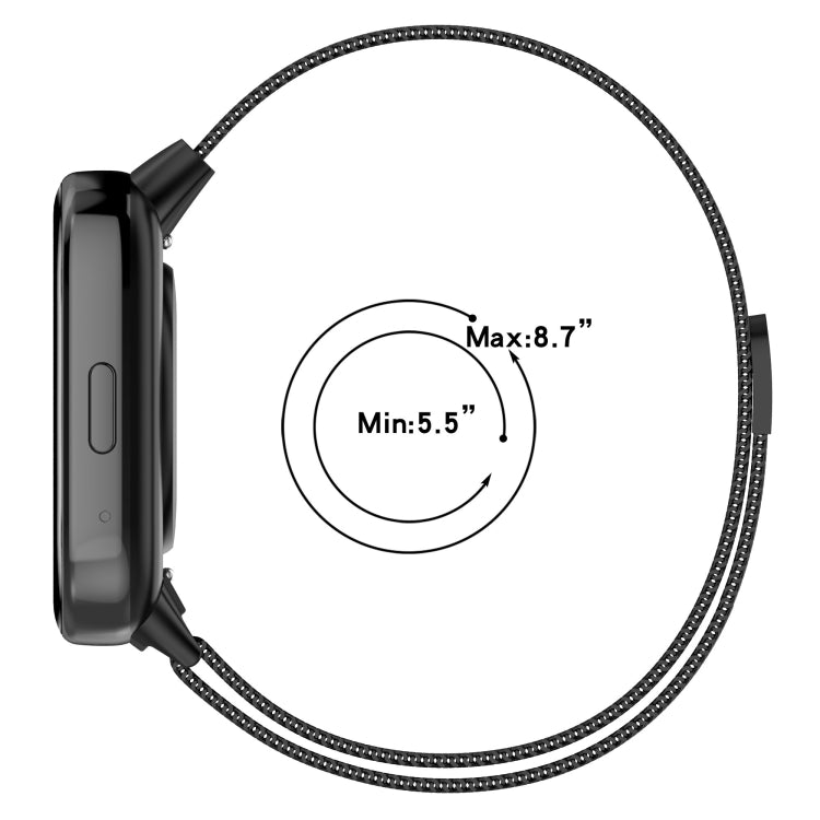 For Redmi Watch 3 Active Milan Magnetic Steel Mesh Watch Band(Gray) by buy2fix