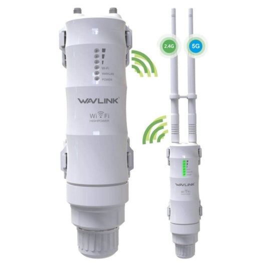 WAVLINK WN570HA1 Weatherproof 2.4+5GHz 600Mbps Outdoor WiFi Range Router Extender, Plug:EU Plug by WAVLINK