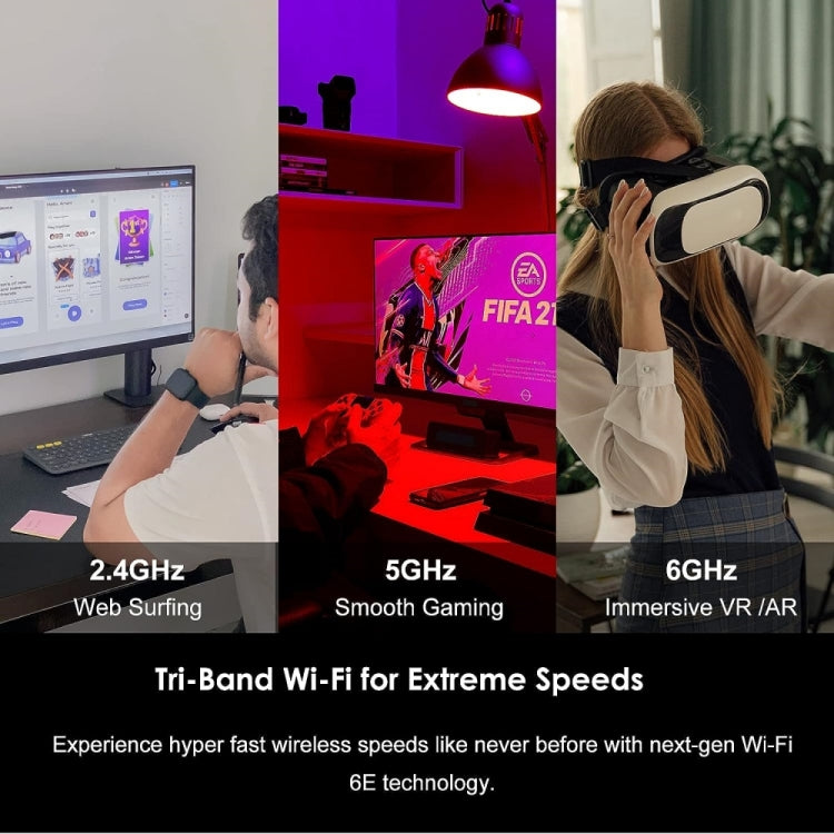 WAVLINK WN675X3-PCIE Tri-band 5400Mbps WiFi 6E PCIe Wireless Adapter BT 5.3 Network Card by WAVLINK