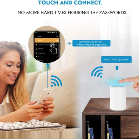 WAVLINK WN551K2 2pcs AC3000 WiFi Wireless Repeater Built-in Antenna Tri-Band Mesh Wireless Router, Plug:EU Plug by WAVLINK