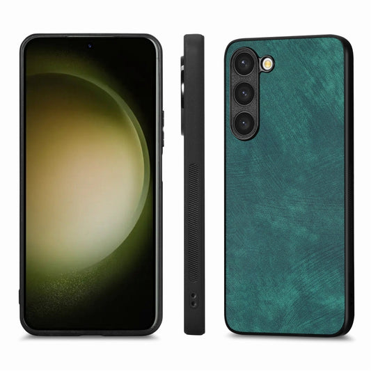 For Samsung Galaxy S25 5G Vintage Leather PC Back Cover Phone Case(Green) by buy2fix