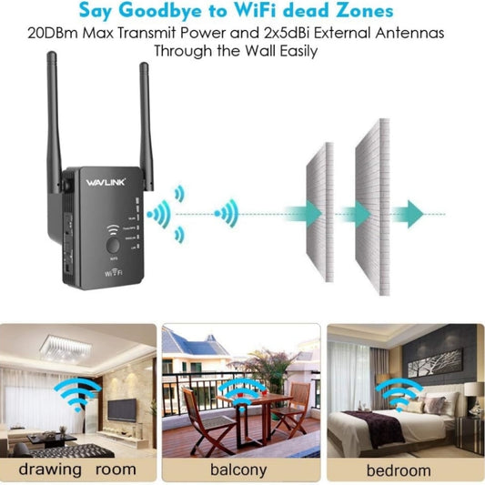 Wavlink WN578R2 With 2 External Antennas N300 Wireless AP/Range Extender/Router, Plug:US Plug by WAVLINK