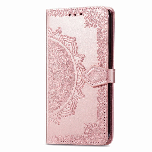 For Samsung Galaxy C55 Mandala Flower Embossed Leather Phone Case(Rose Gold) by buy2fix