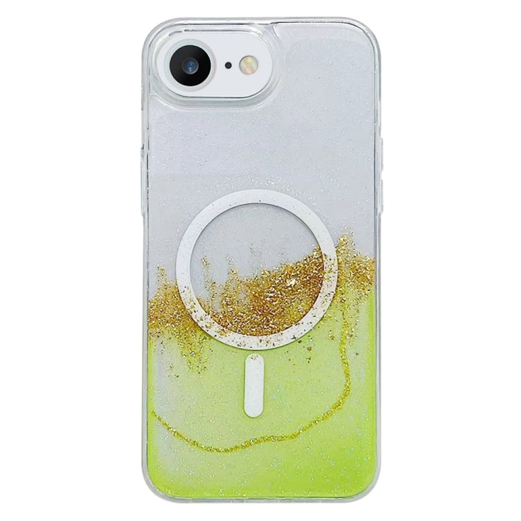 For iPhone 7 / 8 / SE 2022 / 2020 Gilding MagSafe Hybrid Clear TPU Phone Case(Green) - iPhone SE 2022 / 2020 / 8 / 7 Cases by buy2fix | Online Shopping UK | buy2fix