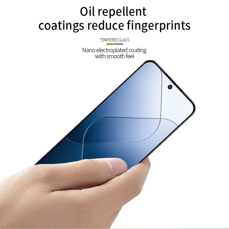 For Xiaomi 14 PINWUYO 9H 3D Full Screen Explosion-proof Tempered Glass Film(Black) - by PINWUYO | Online Shopping UK | buy2fix