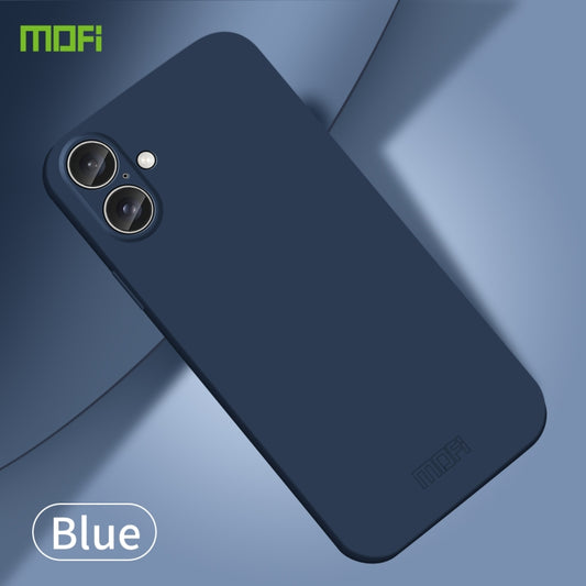 For iPhone 16 Plus MOFI Qin Series Skin Feel All-inclusive PC Phone Case(Blue) by MOFI