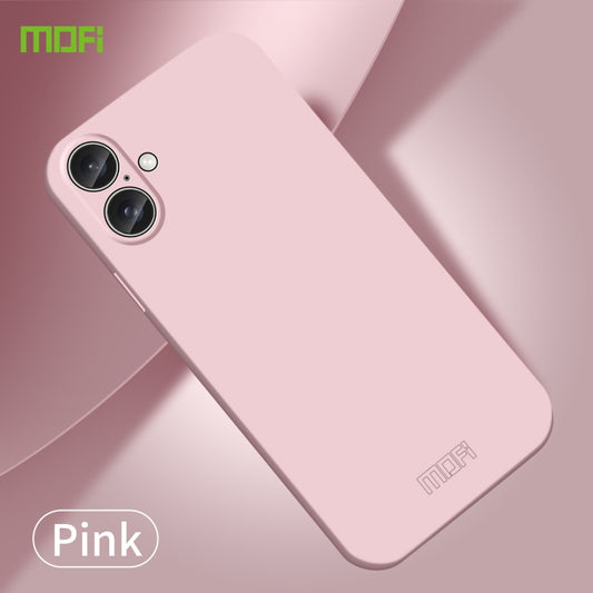 For iPhone 16 Plus MOFI Qin Series Skin Feel All-inclusive PC Phone Case(Pink) by MOFI