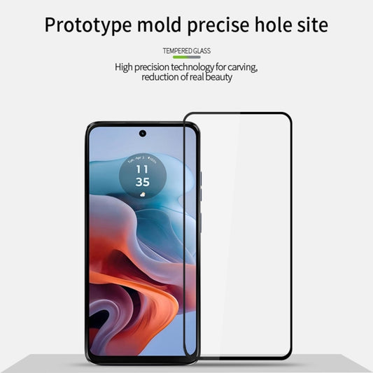 For Motorola Moto G34 MOFI 9H 2.5D Full Screen Tempered Glass Film(Black) by MOFI