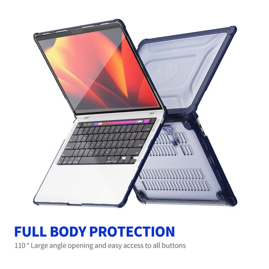 For MacBook Pro 13.3 A2251/A2289/A2338 ENKAY Hat-Prince 3 in 1 Protective Bracket Case Cover Hard Shell with TPU Keyboard Film / PET Screen Protector, Version:US(Dark Blue) by ENKAY