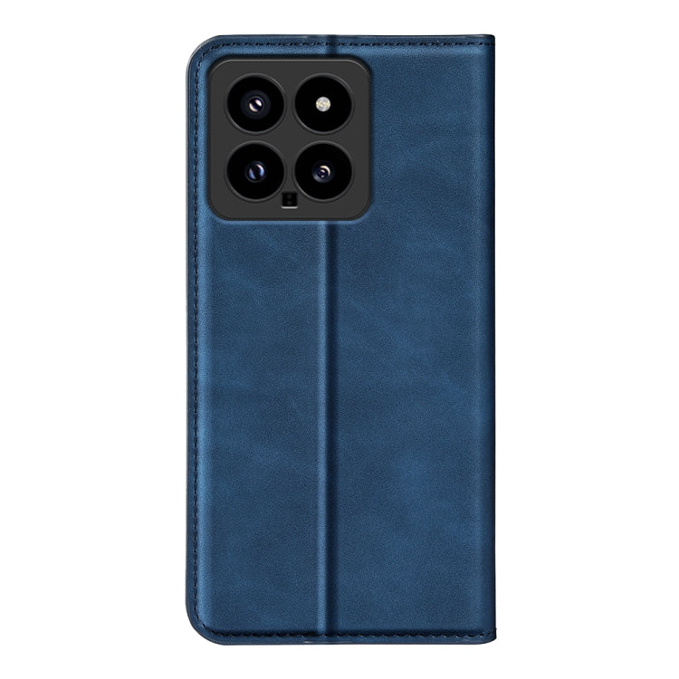For Xiaomi 14 Retro-skin Magnetic Suction Leather Phone Case(Dark Blue) - Xiaomi Cases by buy2fix | Online Shopping UK | buy2fix