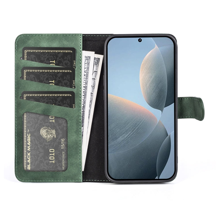For Xiaomi Redmi K70E Stitching Horizontal Flip Leather Phone Case(Green) - Xiaomi Cases by buy2fix | Online Shopping UK | buy2fix