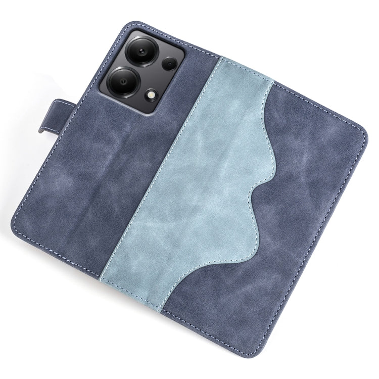 For Xiaomi Redmi Note 13 4G Stitching Horizontal Flip Leather Phone Case(Blue) - Xiaomi Cases by buy2fix | Online Shopping UK | buy2fix