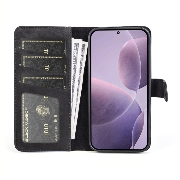 For Xiaomi Redmi K70 Stitching Horizontal Flip Leather Phone Case(Black) - Xiaomi Cases by buy2fix | Online Shopping UK | buy2fix