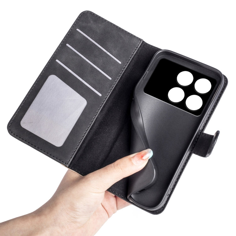 For Xiaomi Redmi K70 Stitching Horizontal Flip Leather Phone Case(Black) - Xiaomi Cases by buy2fix | Online Shopping UK | buy2fix