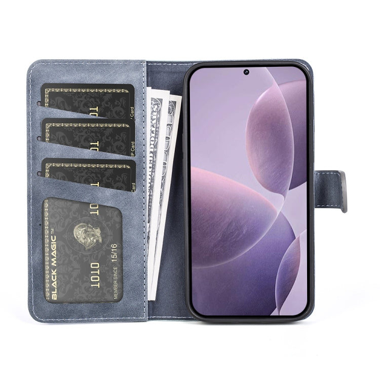 For Xiaomi Redmi K70 Stitching Horizontal Flip Leather Phone Case(Blue) - Xiaomi Cases by buy2fix | Online Shopping UK | buy2fix