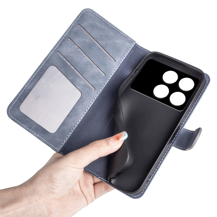For Xiaomi Redmi K70 Stitching Horizontal Flip Leather Phone Case(Blue) - Xiaomi Cases by buy2fix | Online Shopping UK | buy2fix