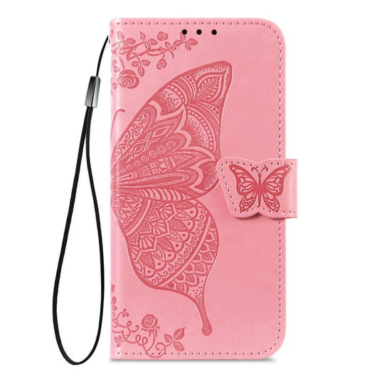 For iPhone Air Butterfly Love Flower Embossed Leather Phone Case(Pink) - iPhone Air Cases by buy2fix | Online Shopping UK | buy2fix