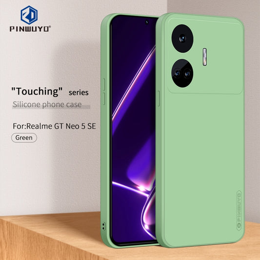For Realme GT Neo5 SE PINWUYO Sense Series Liquid Silicone TPU Phone Case(Green) by PINWUYO