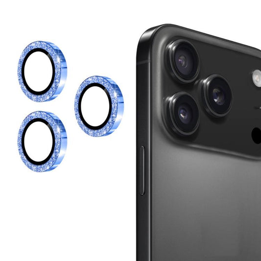 For iPhone 17 Pro / 17 Pro Max ENKAY Hat-Prince Glitter Rear Lens Aluminium Alloy Tempered Glass Film(Blue) - iPhone 17 Pro Max Tempered Glass by ENKAY | Online Shopping UK | buy2fix