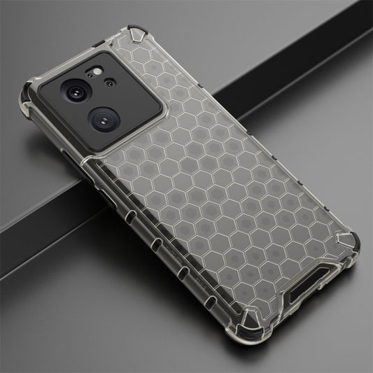 For Xiaomi 13T Shockproof Honeycomb Phone Case(Black) by buy2fix