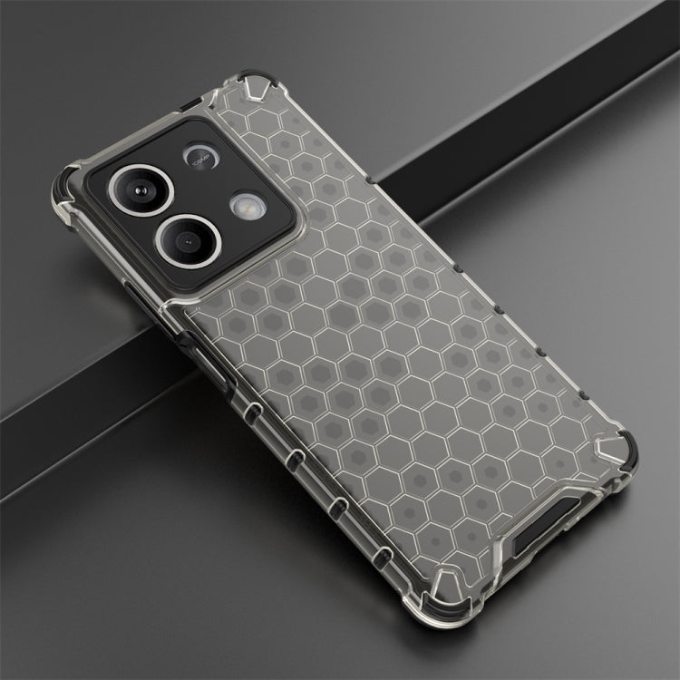 For Redmi Note 13 Shockproof Honeycomb Phone Case(Black) - Xiaomi Cases by buy2fix | Online Shopping UK | buy2fix