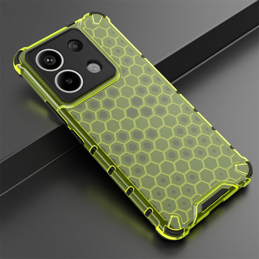 For Redmi Note 13 Pro 5G Shockproof Honeycomb Phone Case(Green) by buy2fix