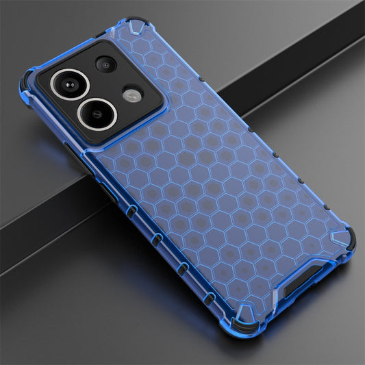 For Redmi Note 13 Pro 5G Shockproof Honeycomb Phone Case(Blue) by buy2fix