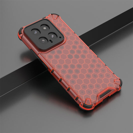 For Xiaomi 14 Shockproof Honeycomb Phone Case(Red) by buy2fix