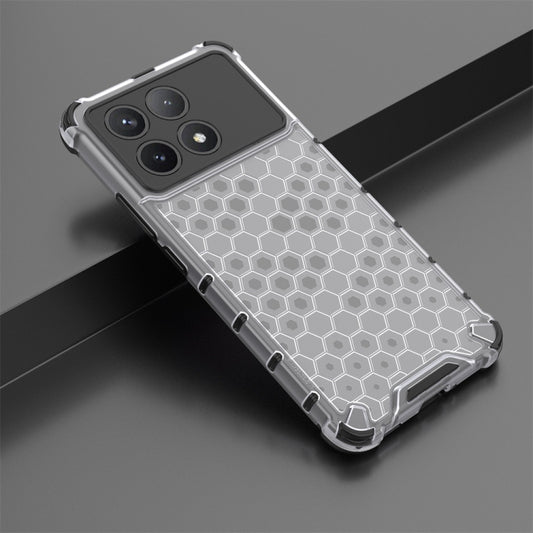 For Redmi K70 Shockproof Honeycomb Phone Case(White) by buy2fix