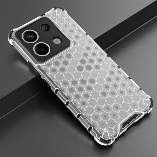 For Xiaomi Poco X6 Shockproof Honeycomb Phone Case(White) by buy2fix
