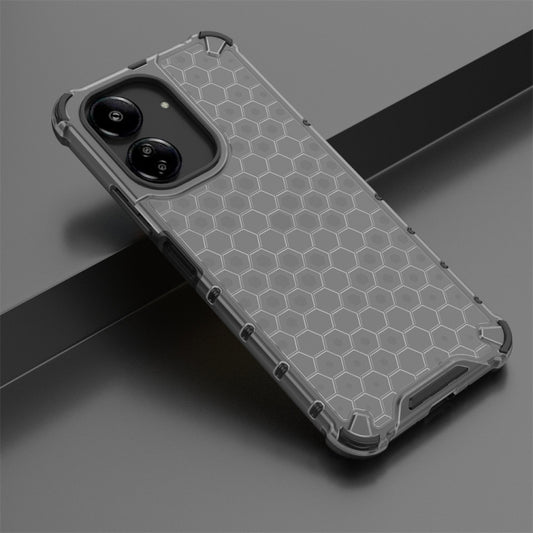 For Redmi 13C 4G Shockproof Honeycomb Phone Case(Black) by buy2fix