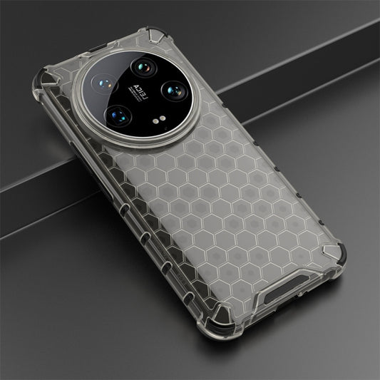 For Xiaomi 14 Ultra Shockproof Honeycomb Phone Case(Black) by buy2fix