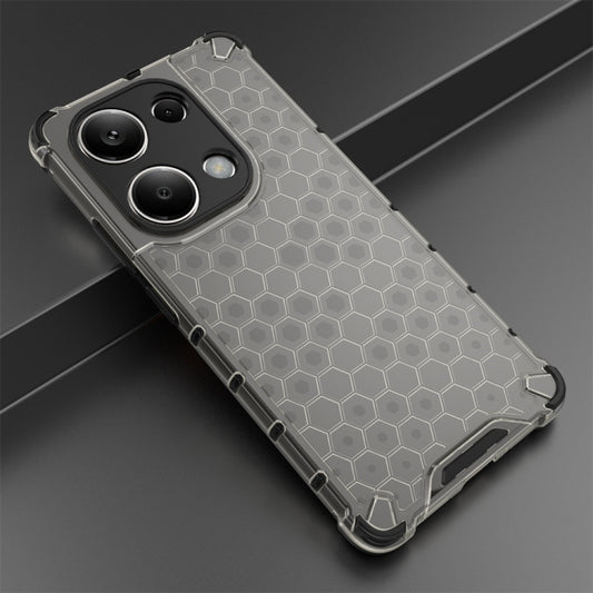 For Redmi Note 13 Pro 4G Shockproof Honeycomb Phone Case(Black) by buy2fix