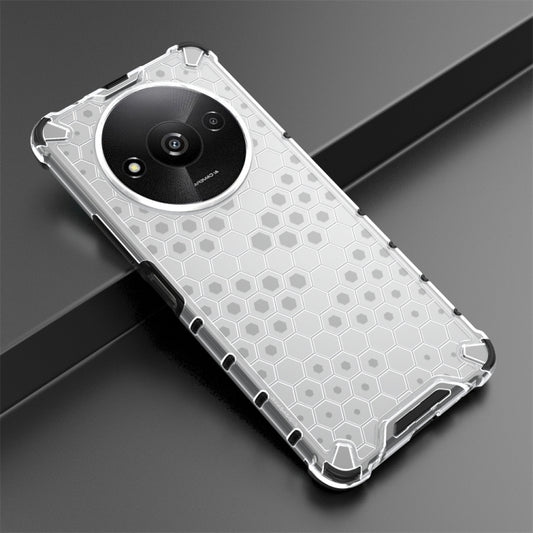 For Xiaomi Redmi A3 Shockproof Honeycomb Phone Case(White) by buy2fix