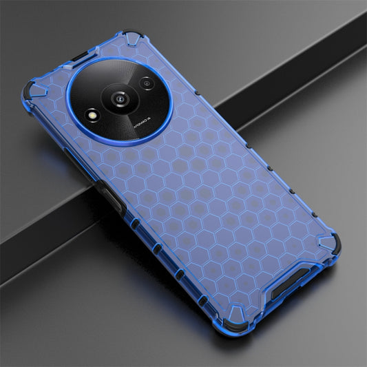 For Xiaomi Redmi A3 Shockproof Honeycomb Phone Case(Blue) by buy2fix