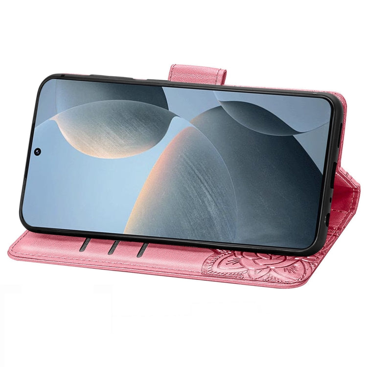 For Xiaomi Redmi K70E Butterfly Love Flower Embossed Leather Phone Case(Pink) - Xiaomi Cases by buy2fix | Online Shopping UK | buy2fix