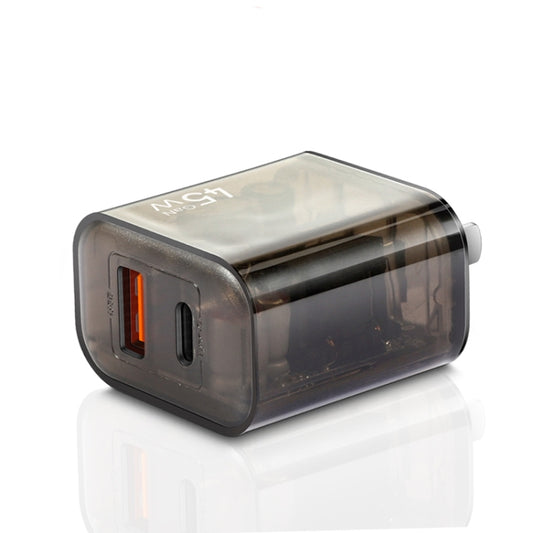 45PQ 45W PD25W + QC3.0 20W USB Super Fast Charger with Type-C to Type-C Cable, US Plug(Transparent Gray) by buy2fix