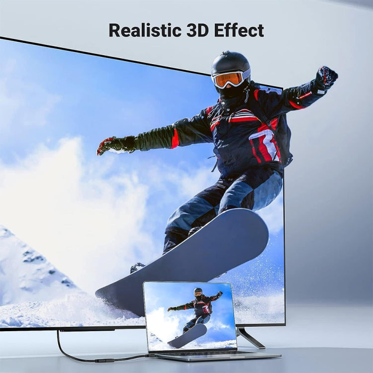 JUNSUNMAY 4K 60Hz Mini HDMI Male to HDMI 2.0V Female Spring Cable, Length:1.8m(Straight) by JUNSUNMAY