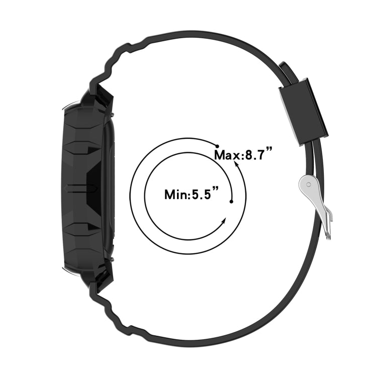 For Fitbit Charge 6 / 5 / 4 / 3 Armor Integrated TPU Watch Band(Transparent) by buy2fix