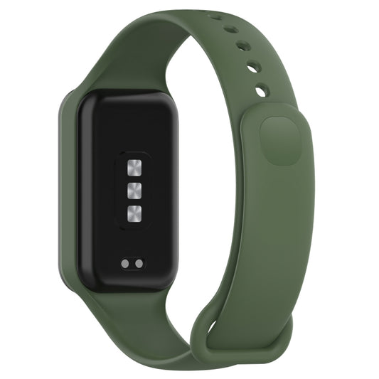 For Xiaomi Mi Band 8 Active Solid Color Integrated Silicone Watch Band(Army Green) - Watch Bands by buy2fix | Online Shopping UK | buy2fix