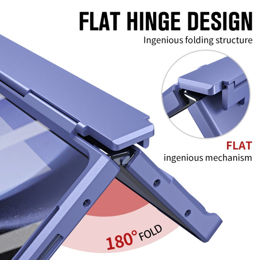 For Samsung Galaxy Z Fold4 Diamond Case-film Integral Hinge Shockproof Phone Case with Pen(Purple) - Galaxy Z Fold4 5G Cases by buy2fix | Online Shopping UK | buy2fix