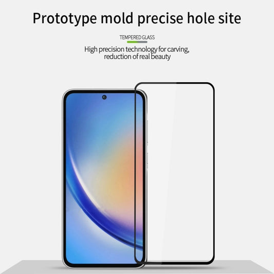 For Samsung Galaxy A35 / A55 MOFI 9H 2.5D Full Screen Tempered Glass Film(Black) by MOFI