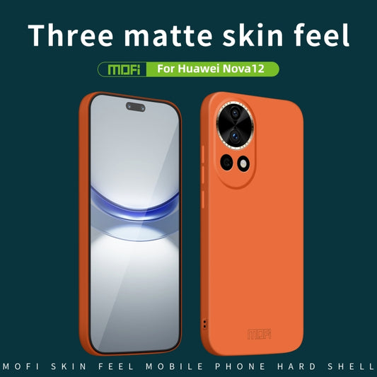 For Huawei nova 12 MOFI Qin Series Skin Feel All-inclusive PC Phone Case(Orange) by MOFI