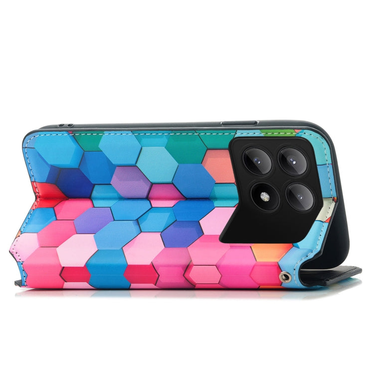 For Xiaomi Redmi K70E CaseNeo Colorful Magnetic Leather Phone Case(Colorful Cube) - Xiaomi Cases by buy2fix | Online Shopping UK | buy2fix