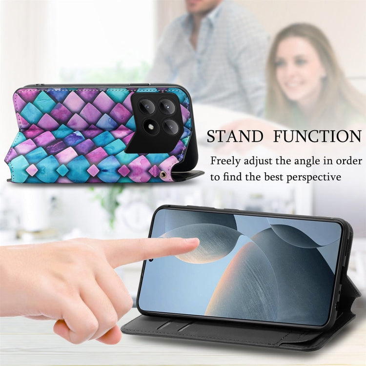 For Xiaomi Redmi K70E CaseNeo Colorful Magnetic Leather Phone Case(Colorful Cube) - Xiaomi Cases by buy2fix | Online Shopping UK | buy2fix