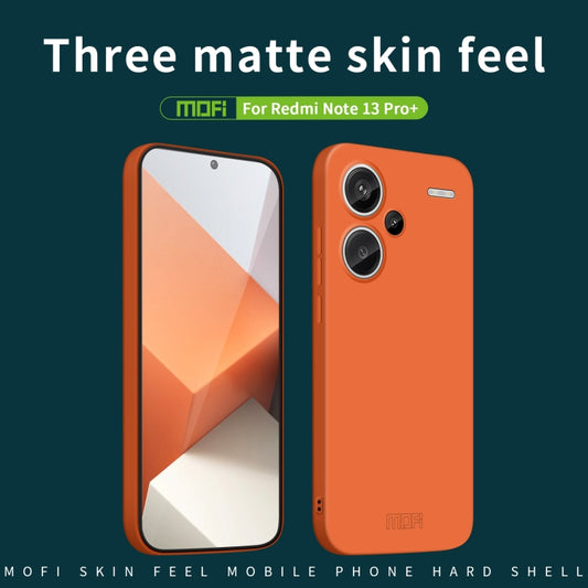 For Xiaomi Redmi Note 13 Pro+ MOFI Qin Series Skin Feel All-inclusive PC Phone Case(Orange) by MOFI