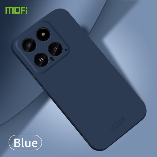 For Xiaomi 14 MOFI Qin Series Skin Feel All-inclusive PC Phone Case(Blue) by MOFI