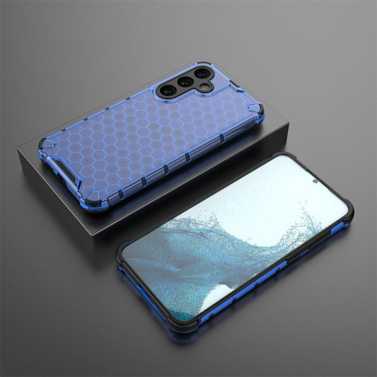 For Samsung Galaxy S24+ 5G Shockproof Honeycomb Phone Case(Blue) by buy2fix