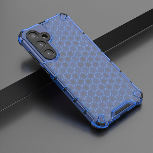 For Samsung Galaxy S23 FE 5G Shockproof Honeycomb Phone Case(Blue) by buy2fix