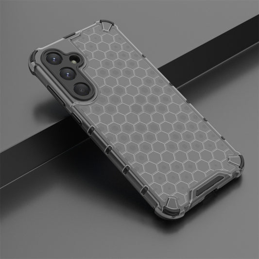 For Samsung Galaxy A55 Shockproof Honeycomb Phone Case(Black) by buy2fix